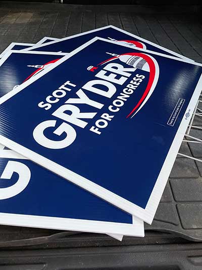 Scot Gryder for Congress Signs Are Available